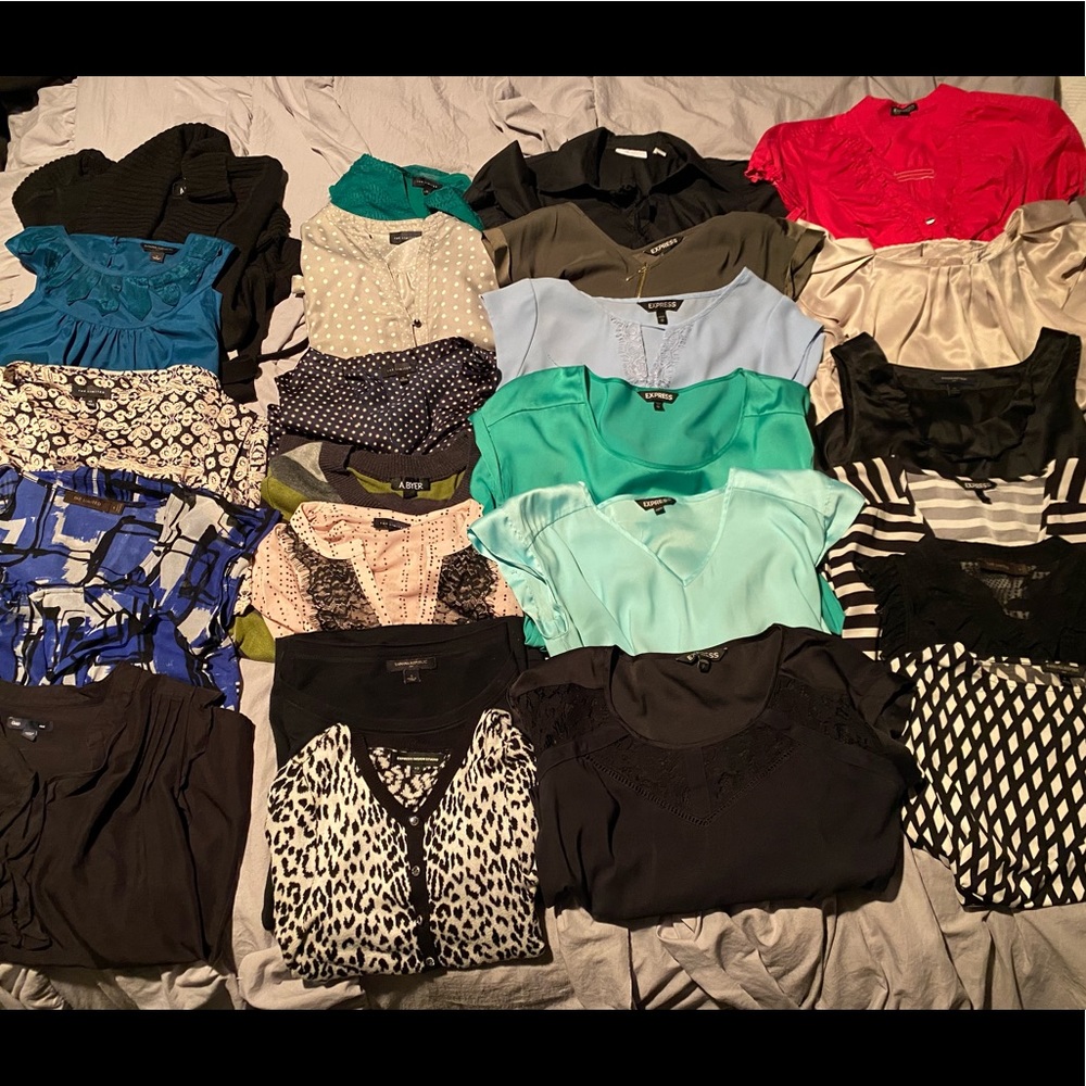 Lot of 24 tops from the Limited, Gap, Express, Banana Republic.